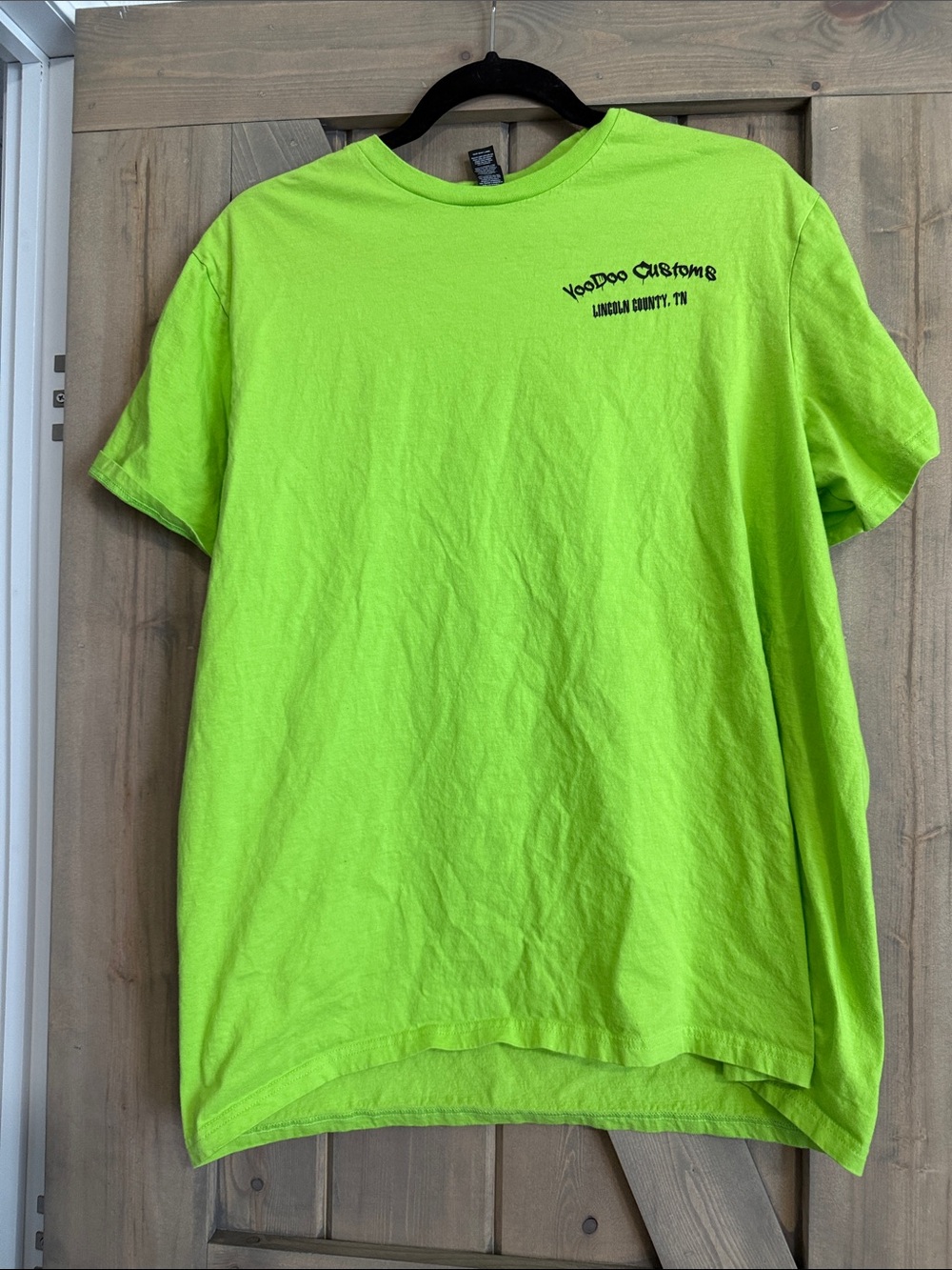District Neon Lime Short Sleeve Tee with Chest Logo